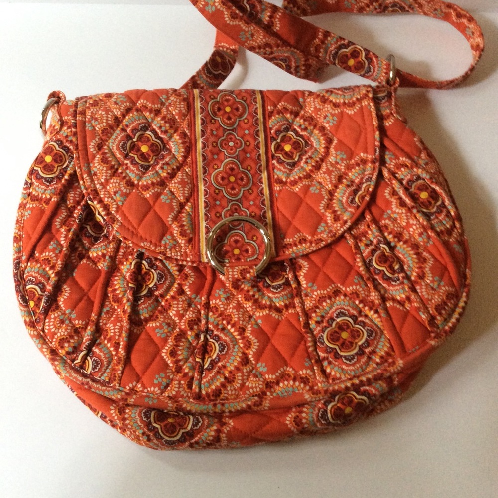 NWOT Vera Bradley Women’s Retired Paprika Saddle Up Shoulder Bag orange